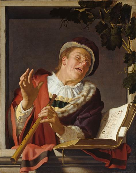 The Singing Flautist, c.1623 - Gerard van Honthorst