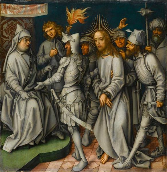 In front of the High Priest (Grey Passion-3), c.1494 - c.1500 - Ганс Гольбейн