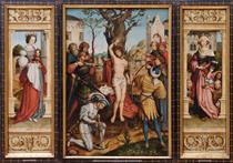 The Martyrdom of Saint Sebastian (Sebastiansaltar) - Hans Holbein el Viejo
