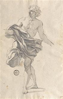 Study for a Young Man Dancing - Giovanni Battista Gaulli