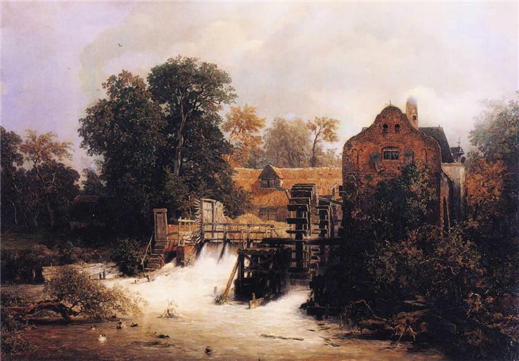 Westphalian mill - Andreas Achenbach