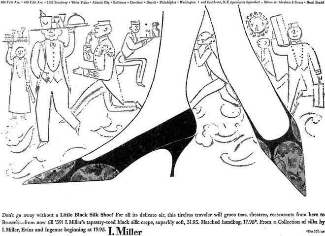 Advertisement for I. Miller, 1958 - Енді Воргол