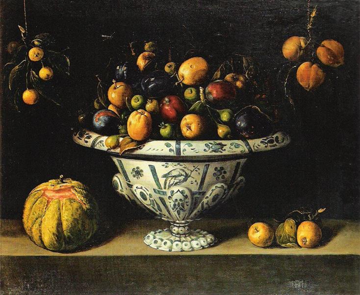 Fruit in a Faience Dish, 1621 - Juan van der Hamen