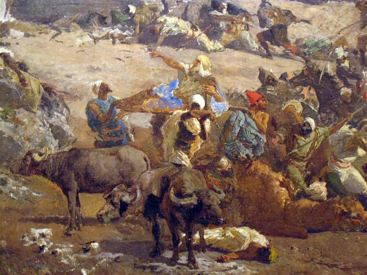 The Battle of Tetouan (detail), 1862 - Маріано Фортуні