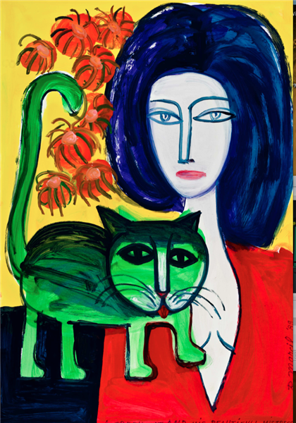 A Green Cat and his Beautiful Mistress1989, 1989 - René Marcil