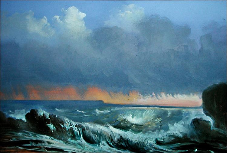 Winter Sea, Bald Head, Maine, 1989 - Frank Mason