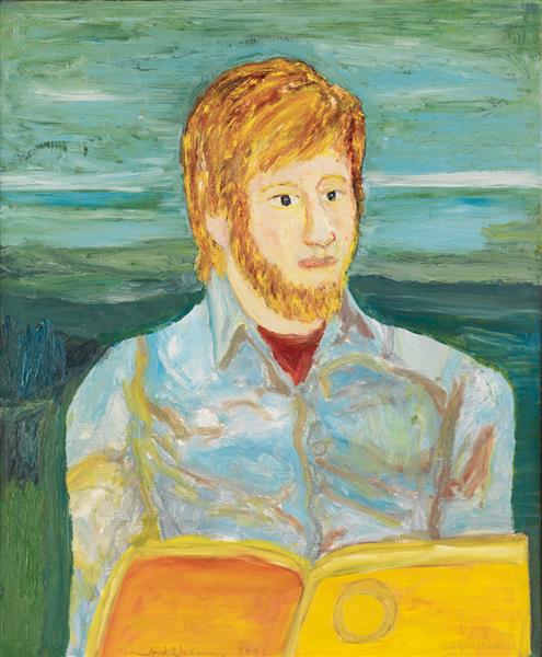 Portrait of a Bearded Young Man Reading, 1972 - Beauford Delaney