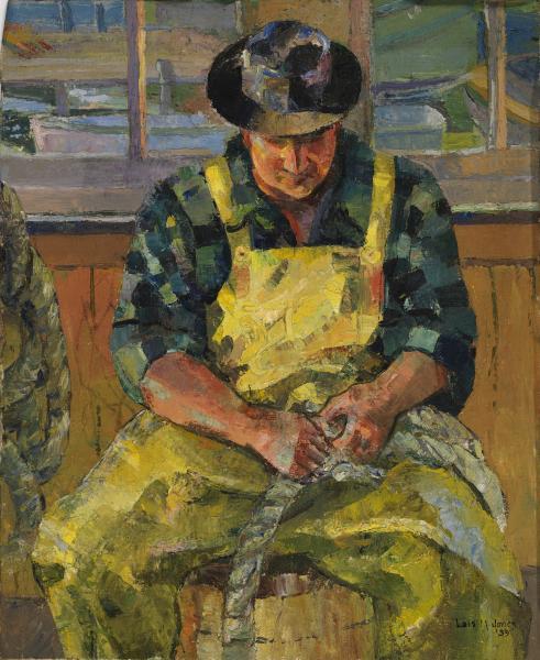 Seated Man in Yellow Overalls, 1939 - Lois Mailou Jones
