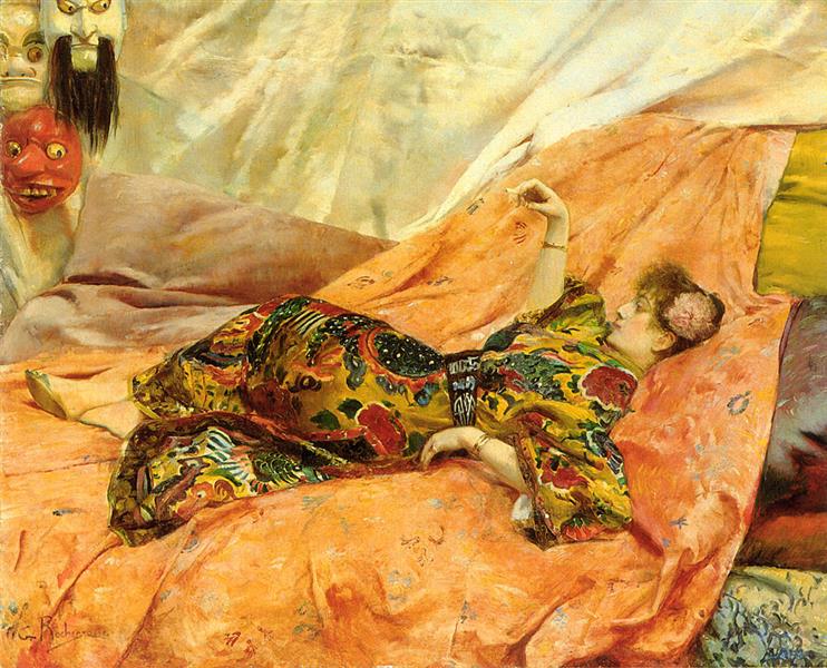 Portrait of Sarah Bernhardt, c.1900 - Georges-Antoine Rochegrosse