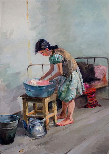 The Wash, Etude, 1953 - Petros Malayan