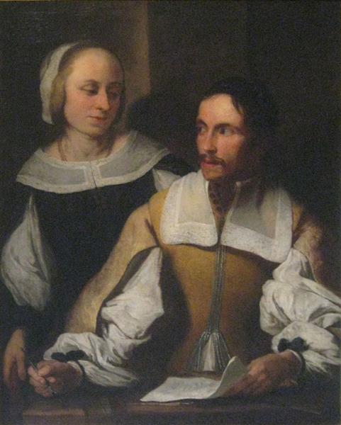 Portrait of the so-called Mathematician with His Wife, c.1640 - Karel Škréta