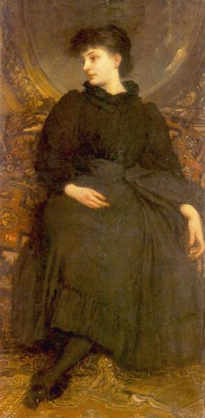 Kornélia Lotz Dressed in Black, 1896 - Károly Lotz
