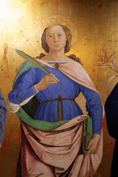 Tre Santi (detail) Santa Caterina d’Alessandria - Antoniazzo Romano