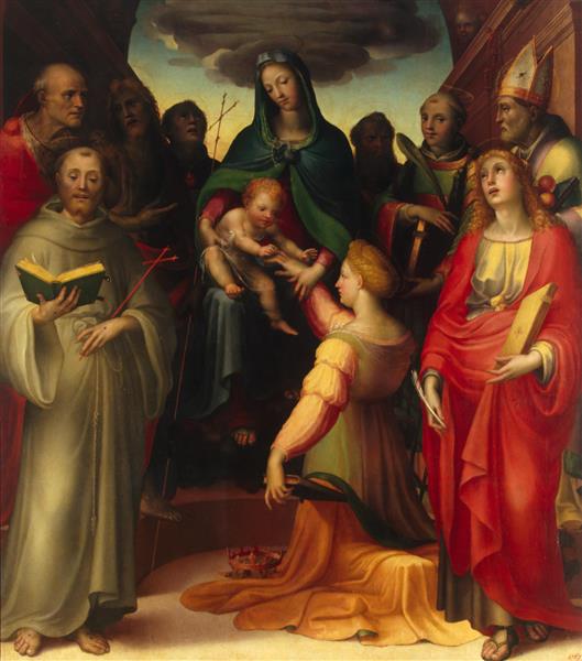 The Mystical Marriage of Saint Catherine, c.1521 - Domenico Beccafumi