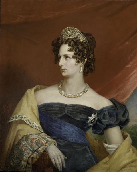 Portrait of Grand Duchess Alexandra Fedorovna with children (detail), 1824 - Джордж Доу