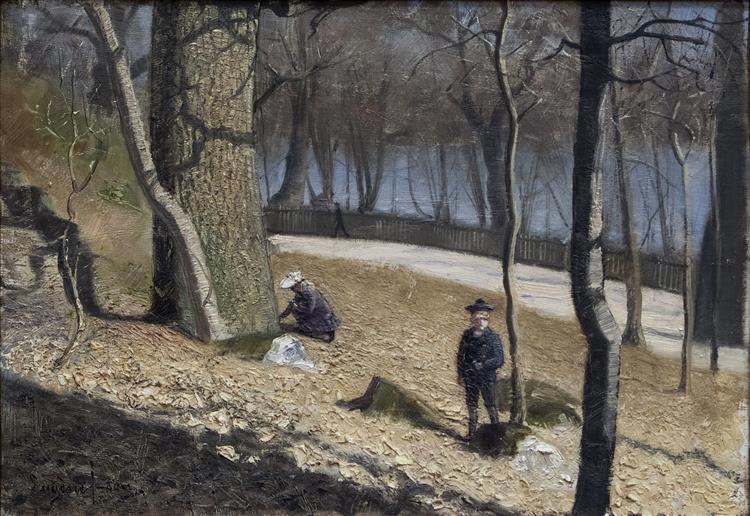 Blåsippor, 1891 - Eugène Jansson