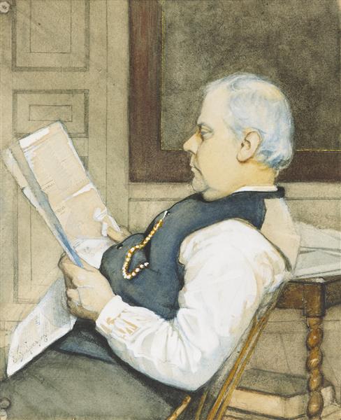 Porträtt Av Konstnärens Far, 1888 - Эжен Янсон