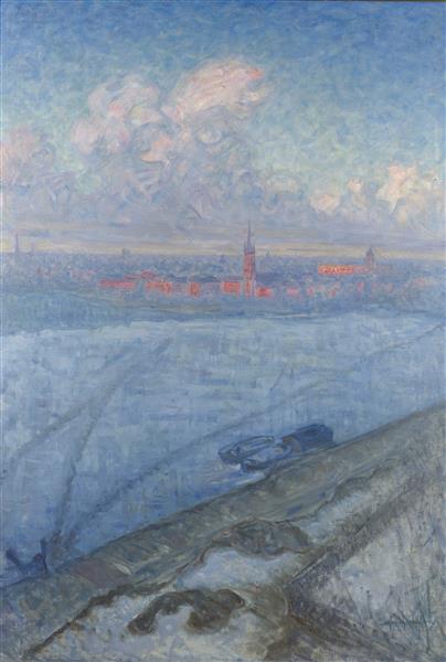 Staden I Solnedgång, 1897 - Eugène Jansson