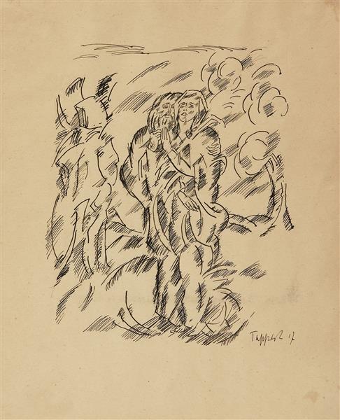 Paar in Einer Landschaft, 1917 - Georg Tappert