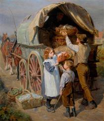 The Market Wagon - Ralph Hedley
