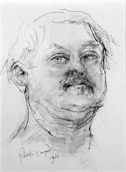 Self Portrait of the Artist at Age 60, 1962 - Philip Evergood