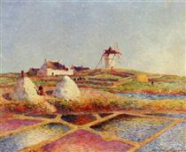 Landscape with Mill near the Salt Ponds - Ferdinand du Puigaudeau