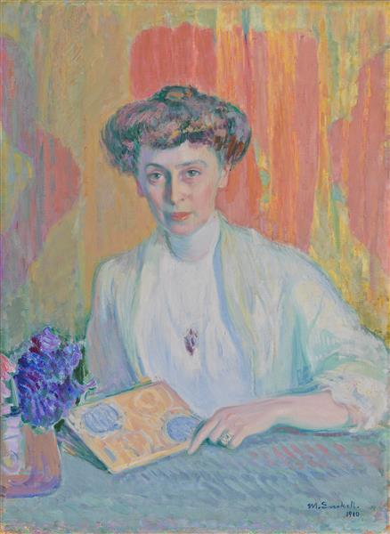 Portrait of Tyra Hasselblatt, 1910 - 芒努斯·恩克尔