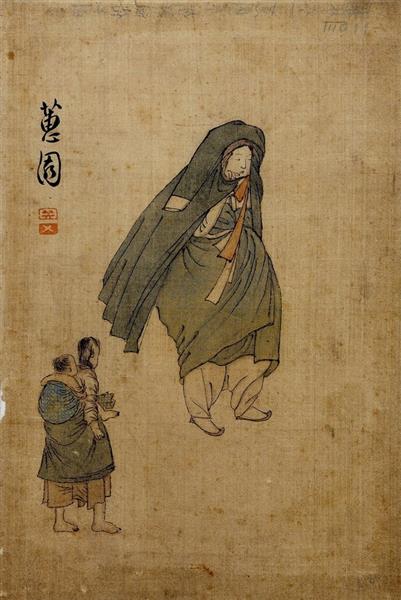 Woman with a Jangot, c.1800 - Сін Юн Бок