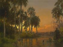 Florida Sunset - Hermann Ottomar Herzog