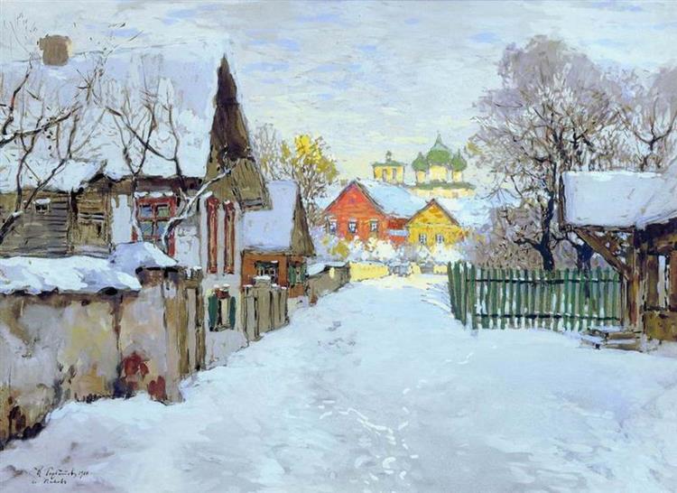 Winter. Thaw. Pskov, 1910 - Konstantin Gorbatov
