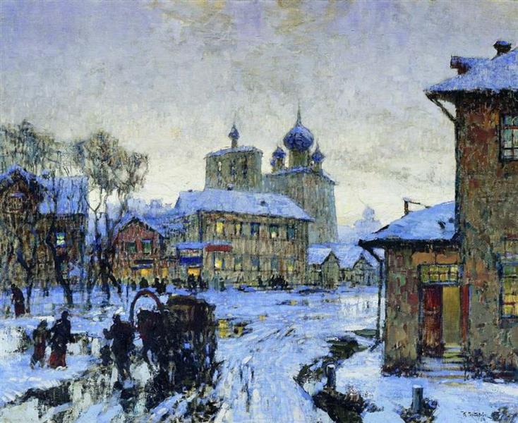 Winter Evening, 1910 - Konstantin Ivanovich Gorbatov