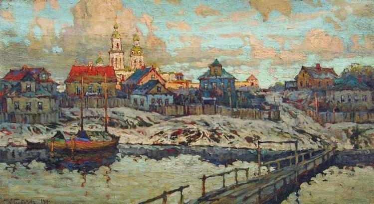 Town on the River, 1919 - Konstantin Gorbatov