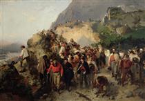 The Wounded Garibaldi after the Battle of Aspromonte - Girolamo Induno