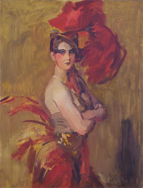 Show-girl (la Cocotte) at Scala Theatre, the Hague - Isaac Israels