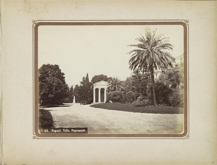 View of the Villa Nazionale in Naples, c.1860 - Roberto Rive