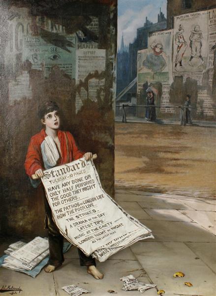 A London News Boy, 1893 - Augustus Edwin Mulready