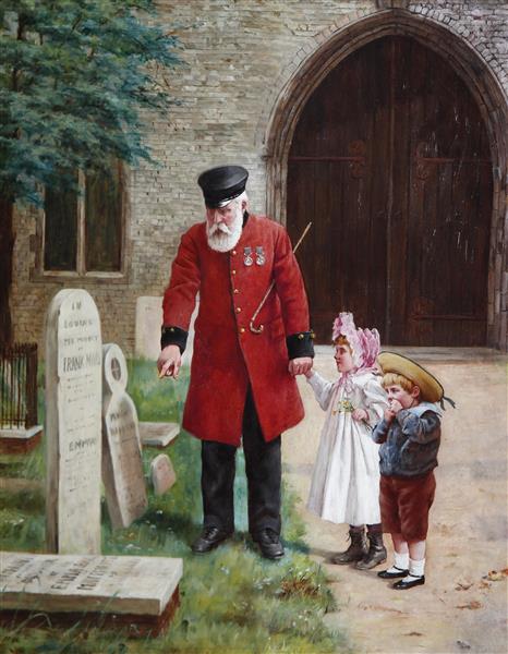 A Walk with Grandpa, c.1904 - Augustus Edwin Mulready