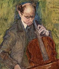 Pablo Casals Playing Cello - Jan Toorop