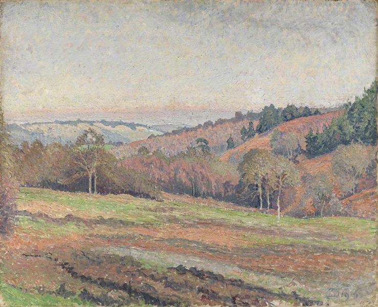 Old Mark's Field, Coldharbour, Surrey, 1915 - Lucien Pissarro