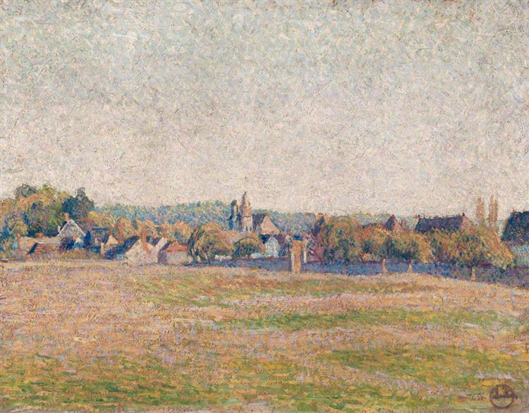 Vue D'Eragny, 1892 - Lucien Pissarro - WikiArt.org