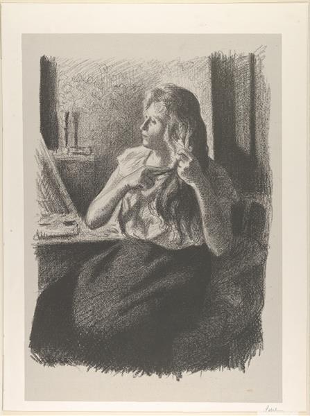 Woman Combing Her Hair - Maximilien Luce