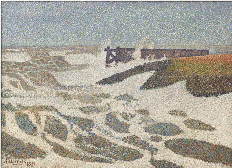Breaking Waves at Heyst, 1891 - Alfred William Finch