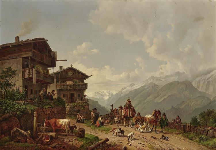 Return from the Bear Hunt, 1853 - 1855 - Генрих Бюркель