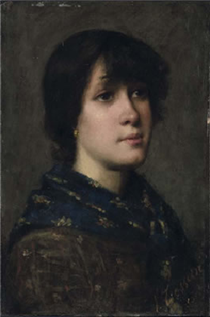 Portrait of a woman - Vittorio Tessari