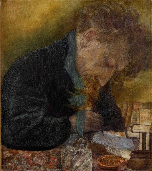 Portrait of Emile Verhaeren - Willy Schlobach