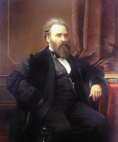 Self-Portrait, seated at a desk, 1869 - Petrus van Schendel