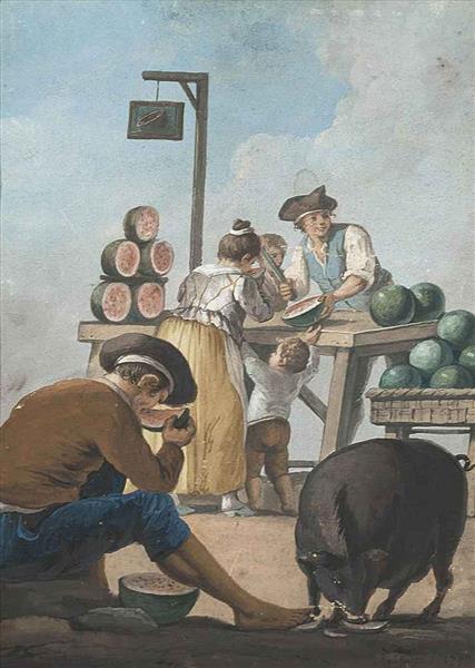 The seller of watermelons, 1799 - Saverio della Gatta