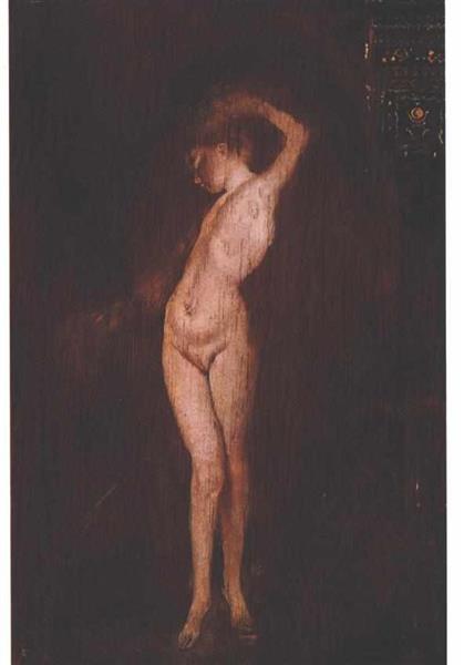Nude of a young girl, 1875 - Anton Romako