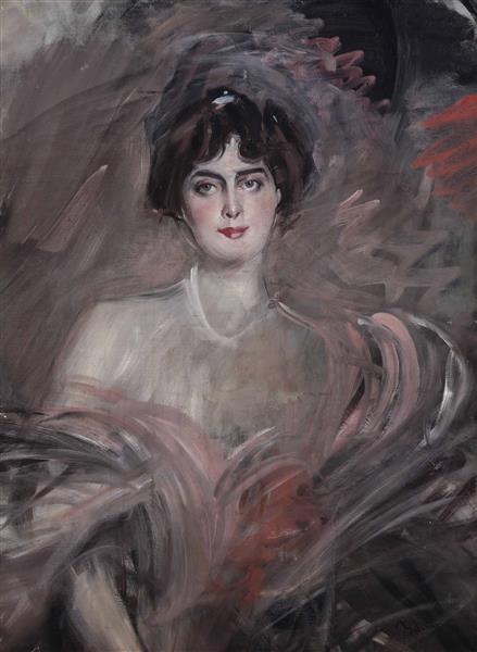 Portrait of Mademoiselle Emilienne Le Roy, c.1912 - 乔瓦尼·波尔蒂尼