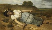The Shepherdess - Jean Francois Portaels